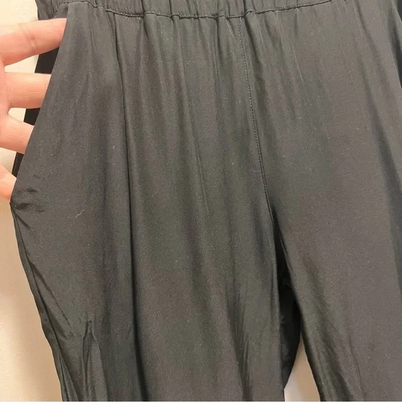 Dear Cashmere 100% Silk Black Lightweight Pants Size Medium - Picture 6 of 11